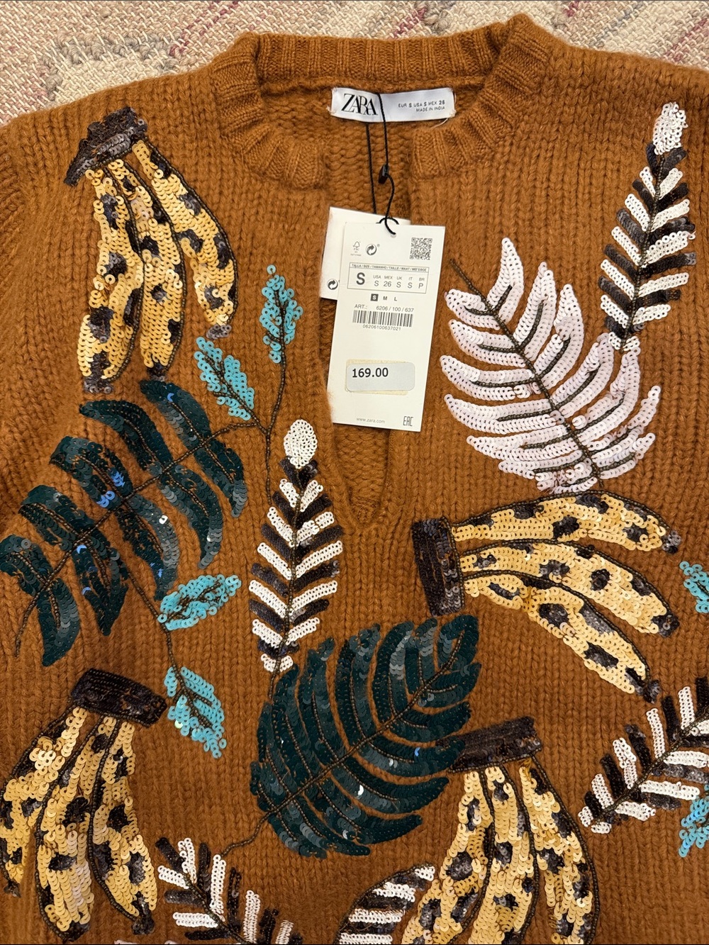 Zara limited edition sequin sweater
